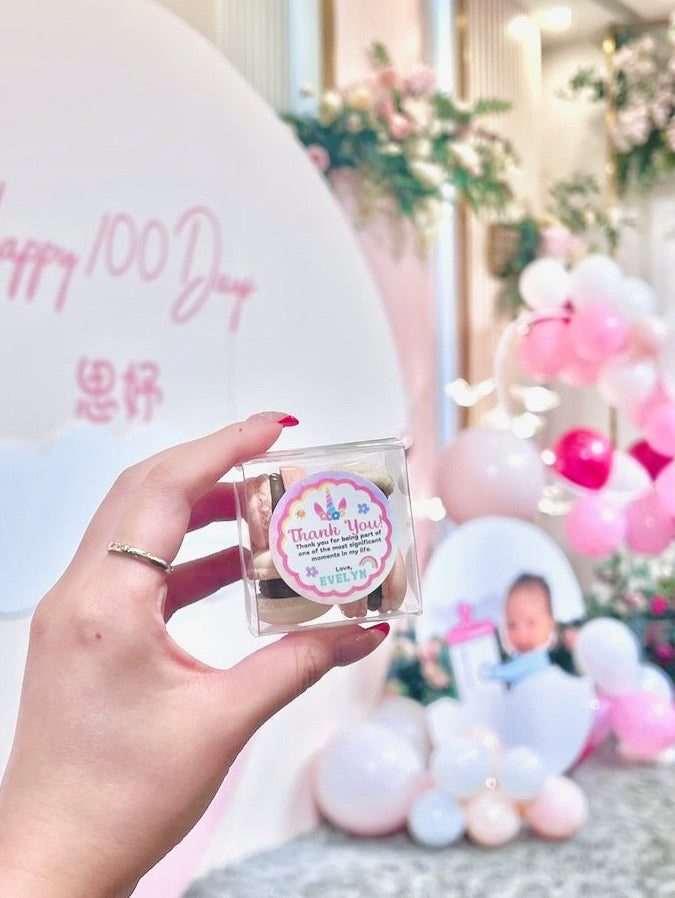 【百⽇宴】迷你⾺卡⿓4件裝 Mini Macaron Baby Shower Favour 4pcs